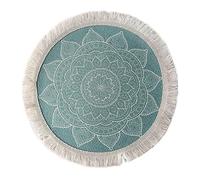 WLCNYL Manteles Individuales Redondos de Estilo Bohemio con borlas | Manteles Individuales Tejidos con Hilo de algodón | Manteles Decorativos creativos para el hogar, Estampados para Escritorio, B,