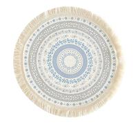 WLCNYL Manteles Individuales Redondos de Estilo Bohemio con borlas | Manteles Individuales Tejidos con Hilo de algodón | Manteles Decorativos creativos para el hogar, Estampados para Escritorio, B,