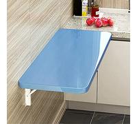 WLCNYL Mesa abatible de Pared Azul - Escritorio Plegable para el hogar, la Oficina y la Cocina - 80 x 50 cm