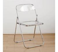 WLCNYL Silla Plegable, Moderna, apilable, de acrílico, de plástico, Plegable, sin Brazos, para Comedor, hogar, cómoda, para Eventos, Transparente y con Patas Plegables (Color: Transparente)