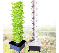 WLCNYL Torre hidropónica de 15 Pisos y 45 Hoyos, Kit de Cultivo aeropónico para Hierbas, Sistema de Cultivo hidropónico de Invernadero agrícola, Ideal para Amantes de la jardinería en casa.