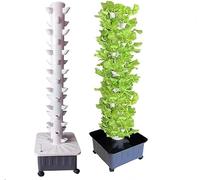WLCNYL Torre hidropónica de 15 Pisos y 45 Hoyos, Sistema de Cultivo acuapónico, Kit de Cultivo aeropónico para Hierbas, Copas de colonización de PP Desmontables, Sistema de Cultivo hidropónico para