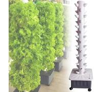 WLCNYL Torre hidropónica de 15 Pisos y 45 Hoyos, Sistema de Cultivo hidropónico, Sistema de acuaponía, Sistema hidropónico Vertical, Ideal para Amantes de la jardinería y la Cocina.