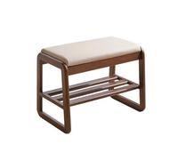 WLCNYL Zapatero de 2 Niveles, Organizador de Zapatos de Madera Maciza con Asiento Acolchado, pequeño Banco de Almacenamiento de Zapatos, Zapatero Moderno para Pasillo, Sala de Estar, Dormitorio, so