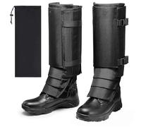 WLDOCA Polainas Serpientes para Hombre y Mujer, Impermeables, para la Parte Inferior de Las piernas, protección contra mordeduras de Serpiente, para Caza, Senderismo y Trabajo agrícola,Negro