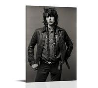 WLFUUNB Keith Richards Pop Singer - Póster de música retro con portada de álbum de música, arte de pared, pintura decorativa para dormitorio, póster de 50 x 75 cm, estilo marco