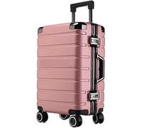 WLGDBXF Maleta con Cerradura de combinación Doble, Ruedas giratorias de Doble Fila, portaequipajes, portavasos, Puerto de Carga USB