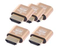 WLGQ Enchufe Virtual hdmi, simulador de Pantalla Virtual 4k uhd, 5 Paquetes (Dorado)