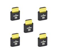 WLGQ Enchufe Virtual hdmi, simulador de Pantalla Virtual 4k uhd, 5 Paquetes (Negro)