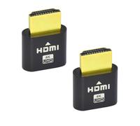WLGQ HDMI Virtual Plug, Simulador de Pantalla Virtual 4K Uhd, Pack De 2, Negro
