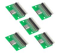 WLGQ USB 3.1 TYPEC hembra con enchufe de prueba PCB, placa de prueba USB-C, paso hembra, pin de 2,54 mm