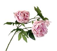 WLH Alexanders 3 uds Tallos de Flores Artificiales de peonía Tallo Largo peonías Falsas arreglo Floral Flores de peonía for decoración de florero for el hogar Flores artificiale(Pink+Purple)