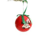 WLH Alexanders 4 Bolas navideñas Colgantes de plástico Decorativas for árbol, Ventanas, Interiores y Exteriores.(Color9)