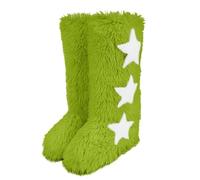 WLH Alexanders botas nieve Faux Fur Knee-High Winter Snow Boots With Star Decoration Warm & Stylish Women's Footwear Long Tube(Groen,40)