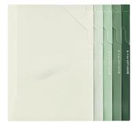 WLH Alexanders Carpetas Juego de Cinco Carpetas: Cubiertas for informes Que se Ajustan a Papel tamaño Carta, Carpetas de Archivos en Colores Pastel apagados, útiles Escolares plegadoras(Groen)