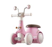 WLH Alexanders Coches de Juguete Bicicleta de Equilibrio for bebés con música y Luces, sin Pedales, for niños de 1 a 3 años, Juguetes for Montar. Bicicleta con Ruedas(Rose)