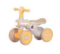 WLH Alexanders Coches de Juguete Bicicleta de Equilibrio for niños, Juguetes sin Pedal, 4 Ruedas silenciosas, antivuelco for Interior y Exterior Bicicleta con Ruedas(Geel)