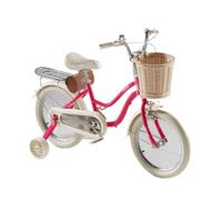 WLH Alexanders Coches de Juguete Bicicleta for niños con Doble Freno de Mano, de 12 a 22 Pulgadas, for niños de 3 a 12 años, con Cesta Tejida y Ruedas auxiliares. Bicicleta con Ruedas(Red1,12inch)