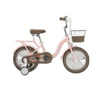 WLH Alexanders Coches de Juguete Bicicleta for niños de 12 a 18 Pulgadas con Ruedas de Entrenamiento y Asiento Trasero, con Freno y Cesta. Bicicleta con Ruedas(Rose,16in)