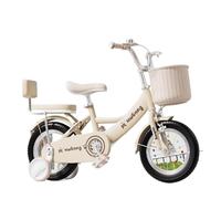WLH Alexanders Coches de Juguete Bicicleta Infantil for niñas de 3 a 10 años, de 12 a 20 Pulgadas, con serpentinas, Timbre y Cesta. Bicicleta con Ruedas(Beige1,12inch)