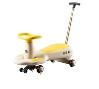 WLH Alexanders Coches de Juguete Coche de Juguete for niños con Ruedas silenciosas, Luces y música, antivuelco, for Interiores y Exteriores. Bicicleta con Ruedas(Geel,2 UK)