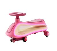 WLH Alexanders Coches de Juguete Coche oscilante con Ruedas Intermitentes silenciosas y música, Juguete antivuelco for niños Mayores de 3 años Bicicleta con Ruedas(Rose)