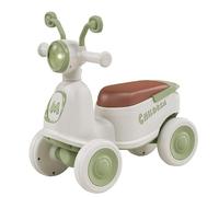 WLH Alexanders Coches de Juguete Patinete de 4 Ruedas for niños con música y luz LED, Cochecito de Equilibrio for niños y niñas de 1 a 3 años. Bicicleta con Ruedas(Groen,Silent Wheel)