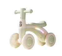 WLH Alexanders Coches de Juguete Ride on Toys Bicicleta de Equilibrio de 4 Ruedas con Luces Musicales, sin Pedal, Coche móvil, Juguetes for Interiores y Exteriores Bicicleta con Ruedas(Groen)