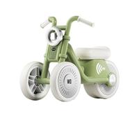 WLH Alexanders Coches de Juguete Triciclo for niños sin Pedales, Ruedas silenciosas, Faros, Bicicleta de Equilibrio, Juguete, Regalo de cumpleaños, Primera Bicicleta Bicicleta con Ruedas(Groen)