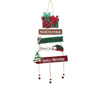 WLH Alexanders Decoración de Pared navideña con letreros de Madera for casa, Juego de 2, Decoraciones Colgantes for Navidad y for Todos, un Dulce Regalo de Buenas Noches.(Color3)