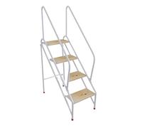 WLH Alexanders Escalon Taburete de Escalera for Piscina con reposabrazos, Silla de Escalera de Doble propósito, Plataforma Alta for Biblioteca, ático, Oficina y hogar. banqueta(Four Step)