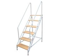WLH Alexanders Escalon Taburete de Escalera for Piscina con reposabrazos, Silla de Escalera de Doble propósito, Plataforma Alta for Biblioteca, ático, Oficina y hogar. banqueta(Six Step)