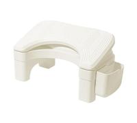 WLH Alexanders Escalon Taburete de Inodoro for Adultos en Cuclillas con Caja de Almacenamiento, reposapiés for Oficina, baño y hogar, 24 x 46 x 17 cm banqueta(Weiß)