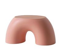 WLH Alexanders Escalon Taburete de plástico con Forma de aro y Base Resistente, Multifuncional, for salón y Cambio de Zapatos, con diseño ergonómico. banqueta(Rose)