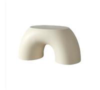 WLH Alexanders Escalon Taburete de plástico con Forma de aro y Base Resistente, Multifuncional, for salón y Cambio de Zapatos, con diseño ergonómico. banqueta(Weiß)