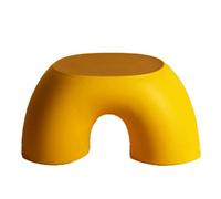 WLH Alexanders Escalon Taburete de plástico con Forma de aro y Base Resistente, Multifuncional, for salón y Cambio de Zapatos, con diseño ergonómico. banqueta(Geel)