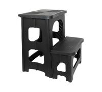 WLH Alexanders Escalon Taburete Plegable de Cocina de 2 peldaños, Resistente, con Capacidad de Carga de 113 kg, Pedal Ancho Antideslizante, for Interior y Exterior. banqueta