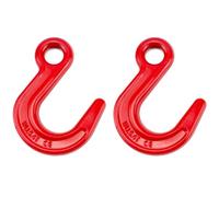 WLH Alexanders Gancho de elevación de gran apertura de acero de aleación, paquete de 2 ganchos de elevación de grúa de carga fuerte, fácil de instalar la eslinga(5.4T)