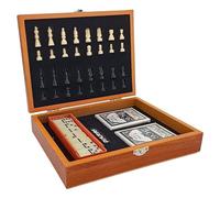 WLH Alexanders Juegos Juego de ajedrez Multifuncional de Madera, Ideal for Viajes. Juego de Mesa for niños y Adultos. Juguetes competitivos y educativos. ajedrez(Color1)