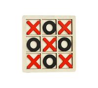 WLH Alexanders Juegos Tablero de Madera Tic TAC Toe Juego de Mesa Juguete clásico Familia niños Juego de Rompecabezas Juguetes educativos ajedrez(Red-Black)
