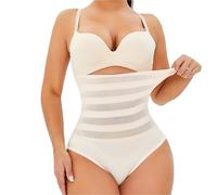 WLH Alexanders Lace Tummy Control Shapewear Panties for Women High Waisted Body Shaper Slimming Briefs Underwear Girdle Panty(Skin,XL)