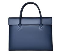 WLH Alexanders Maletín de cuero for hombres y mujeres, compatible con portátiles de 14 pulgadas, ideal for profesionales, abogados, oficinas y trabajos de oficina.(Blu)