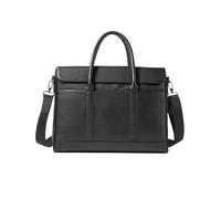 WLH Alexanders Maletín de piel for hombre, estilo mensajero tradicional, for abogado, con gran capacidad for portátil de 15 pulgadas, color negro.