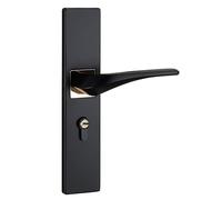 WLH Alexanders Manijas de puerta con cerradura, elegante juego de manijas de puerta, ideal for todo tipo de puertas internas de madera, espacio entre orificios de 175 mm