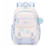 WLH Alexanders Mochilas escolares Bonita y espaciosa mochila escolar con decoración de estrellas for adolescentes, alumnos de primaria y secundaria, incluye estuche a juego. útiles escolare(Blu,2pcs)