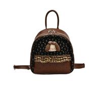 WLH Alexanders Mochilas Escolares Mochila pequeña for Mujer y niña, Bonita Mini Mochila de Piel sintética, Bandolera, Bolso Multifuncional. útiles escolare(Noir)