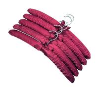 WLH Alexanders Perchero Organizador de Armario con 5 Perchas de Esponja y diseño de Esquinas sin Costuras, Ideal for Tiendas de Ropa, hoteles y hogares. Colgadores(Burgundy)