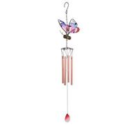WLH Alexanders Red de Captura de sueños Campanas de Viento Creativas 3D con Forma de Mariposa, artesanía de Metal pintadas, decoración Colgante, Regalos for mamá, Fiesta, hogar(Rose,Tube)