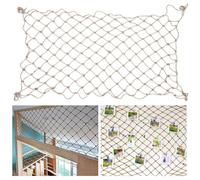WLH Alexanders Red de Seguridad de Cuerda de Yute y cáñamo, Malla Protectora for barandillas de escaleras y Balcones, Redes for Plantas trepadoras, 10 mm/12 cm Red de Cuerda(1 * 1m)