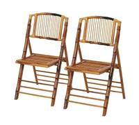 WLH Alexanders Sillas Juego de 2 sillas de Comedor Plegables de bambú for Cocina, sin ensamblaje, fáciles de Guardar, for Apartamentos. Silla de Cocina